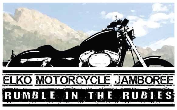 Event logo design for a motorcycle rally, combining bold typography with a vintage illustration style.
