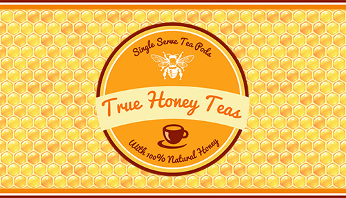 Custom logo design for a tea brand, featuring a vintage label style and warm color palette.