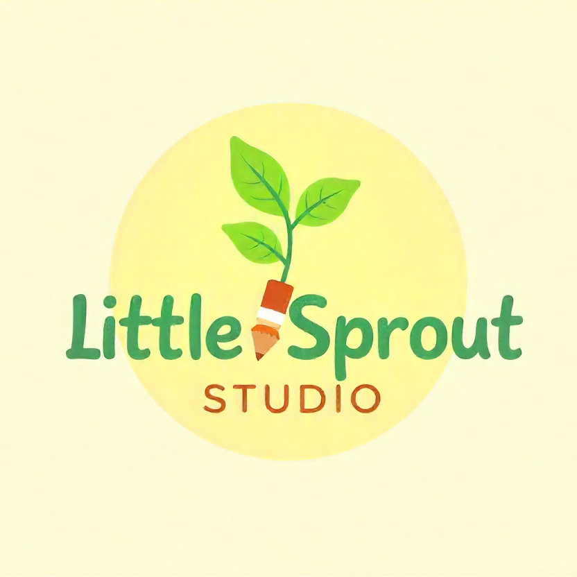Playful logo design for a creative studio, featuring illustrated elements and friendly typography.